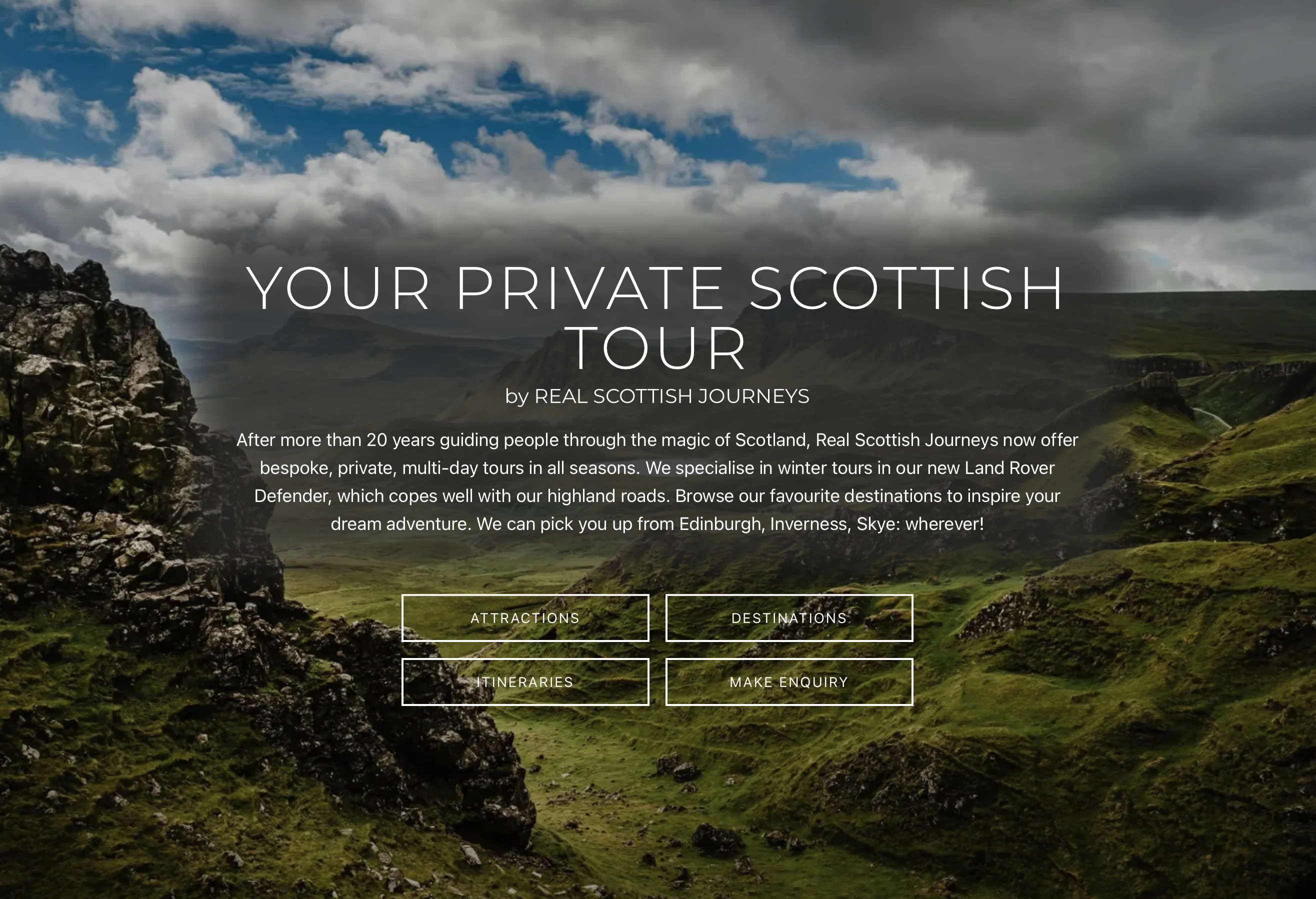 Private Scottish Tour Website